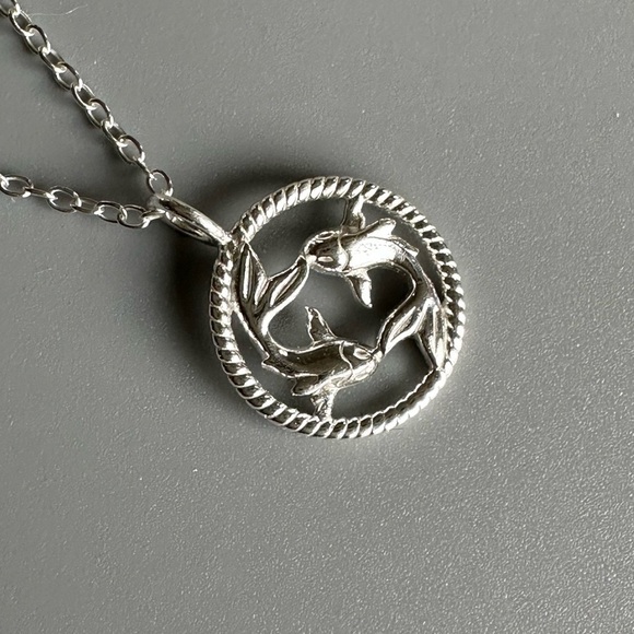 Sterling Silver Pisces Necklace - Picture 4 of 12